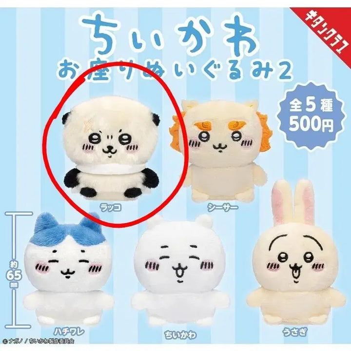 [BUNJANG] Chiikawa Osuwari Nuigurumi Racco Plush (Size M) / 치이카와 오스와리 누이구루미 2 랏코