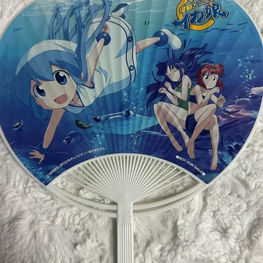 [BUNJANG] Squid Girl Uchiwa Fan - Classic Beautiful Girl / 오징어소녀 부채 우치와 이카무스메 고전미소녀