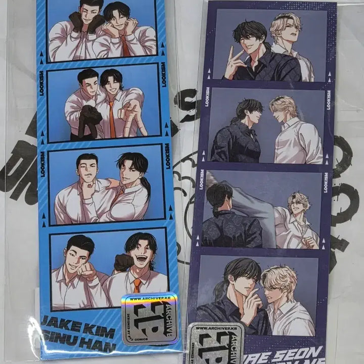 [BUNJANG] Lookism (Webtoon) Four-Cut Photo Bookmark Set - Kim Gimyung, Han Shinwoo, Na Jaegyeon, Seon Yujae / 외모지상주의 외지주 네컷사진 북마크 김기명 한신우 나재견 선유재