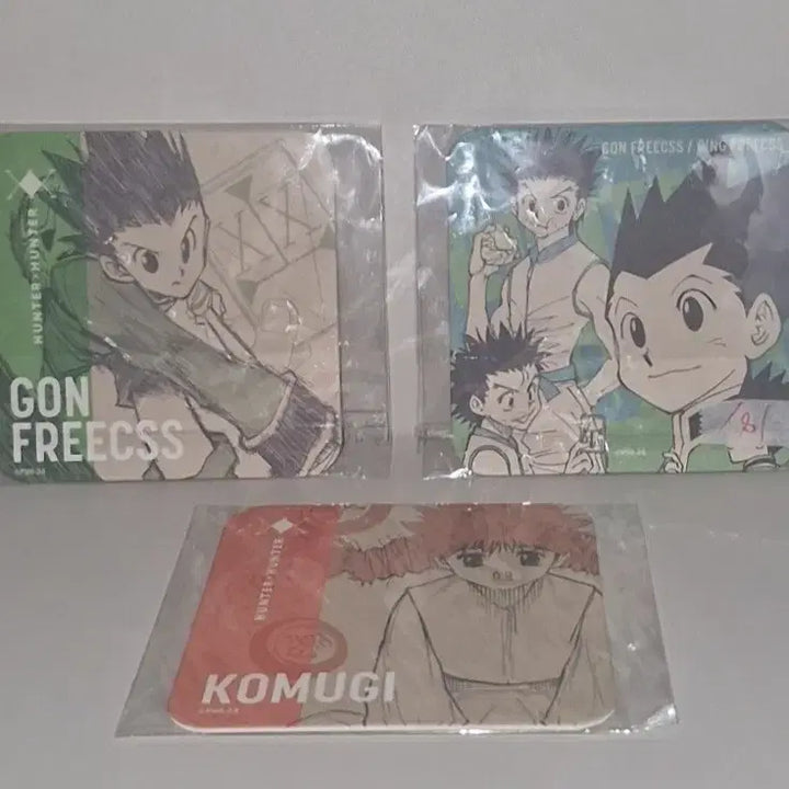 [BUNJANG] Hunter x Hunter Gon &amp; Komugi Original Art Coaster Bundle Set / (일괄)헌터헌터 곤 코무기 진 원화 아트 코스터