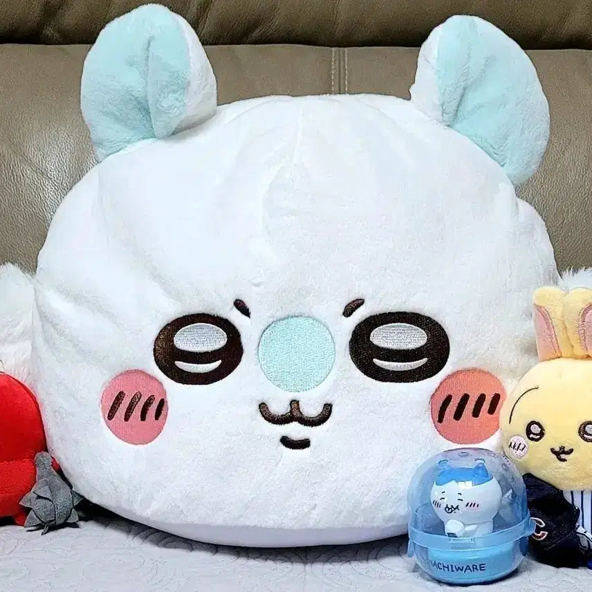 [BUNJANG] Cheekawaii Momonga Large Cushion + 3 Item Set / 치이카와 모몽가 대형 쿠션+3종 세트 (새상품)