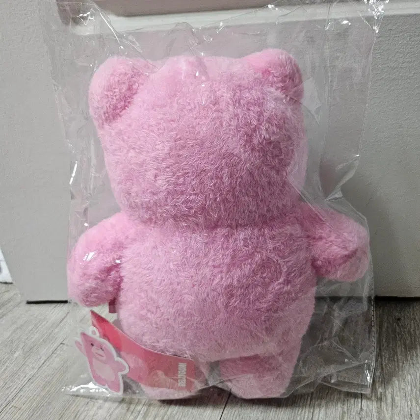 [BUNJANG] Bellygom Pink Fuzzy Doll Medium New / 정품 핑크 벨리곰 뽀글이 인형 중형 새상품