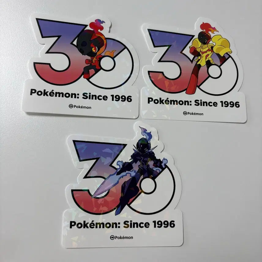 [BUNJANG] Pokemon 30th Anniversary Logo Sticker Set / 포켓몬 30주년 로고스티커 카르본 카디나르마 파라블레이즈