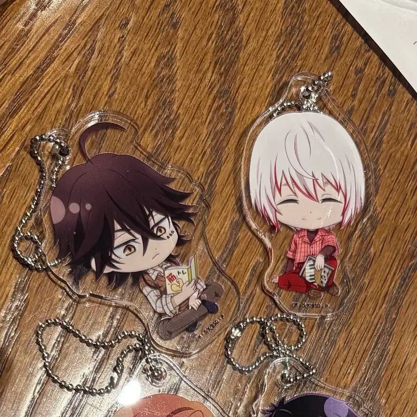 [BUNJANG] Bungo Stray Dogs Techo &amp; Jono Reading Keychain Bundle / 일괄) 문호스트레이독스 텟쵸, 죠우노 독서 키링 일괄 양도