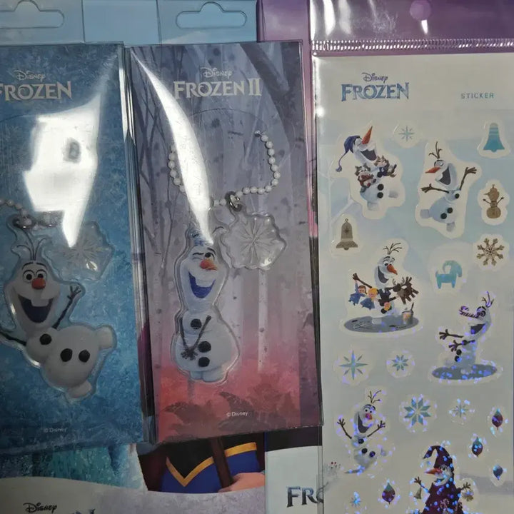 [BUNJANG] Frozen Season 1 &amp; 2 Postcard Book, Olaf Keyring, Masking Tape, Stickers / 겨울왕국 시즌1,2 엽서북 올라프 키링 마스킹테이프 스티커