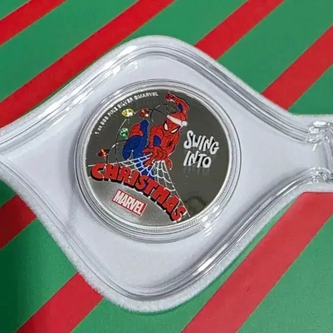 [BUNJANG] Marvel Spider-Man Christmas 1oz Silver Coin / 마블 스파이더맨 크리스마스 실버 코인 1oz