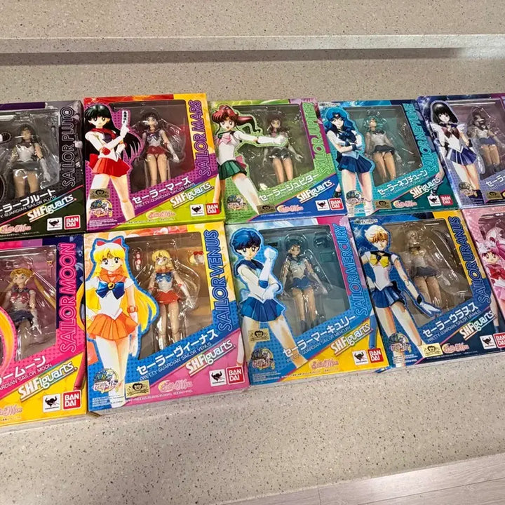 [BUNJANG] Bandai S.H.Figuarts Sailor Moon 20th Anniversary Original First Edition 10 Figure Set / 반다이 S.H.Figuarts SHF 세일러문 20주년 초판 10종 세트