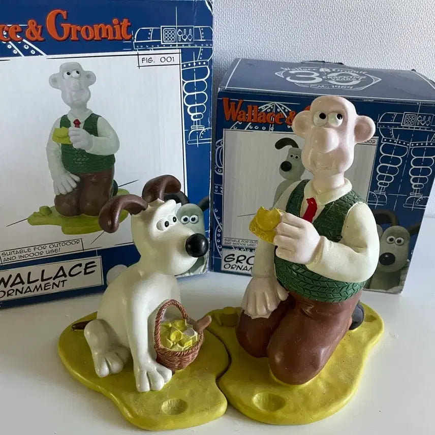 [BUNJANG] Wallace &amp; Gromit 30th Anniversary Ornament Figure Set / 월레스와 그로밋 30주년 오너먼트 피규어