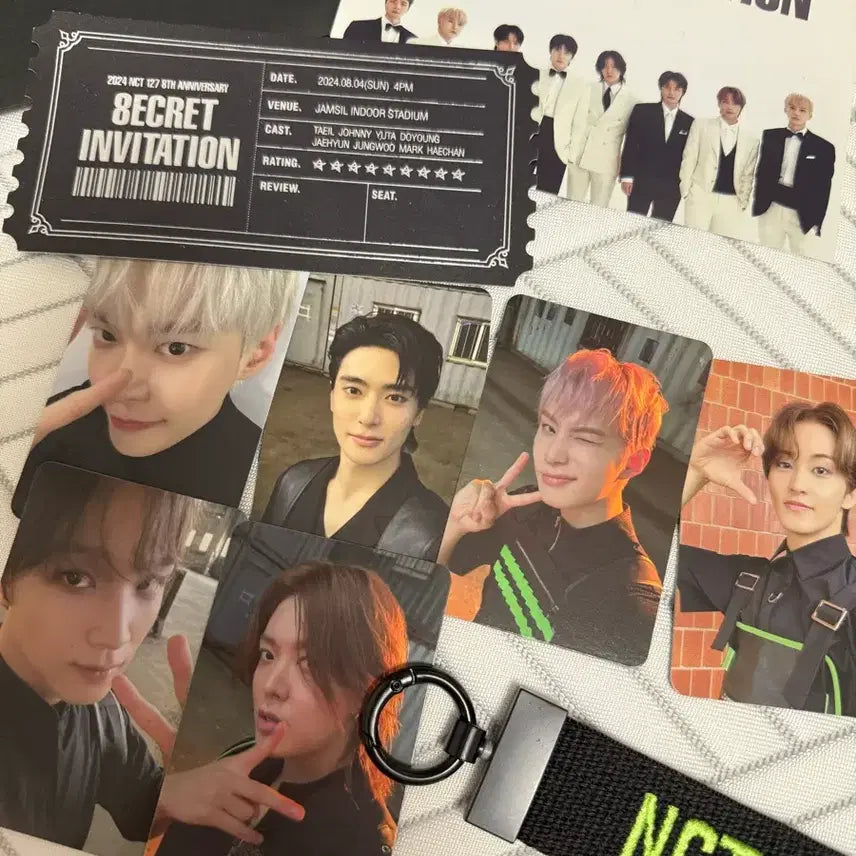 [BUNJANG] NCT 127 Fan Meeting Entrance Gift Photocard and Logo Keyring Bundle / 엔시티 nct 127 팬미팅 입장선물 양도