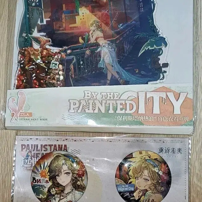 [SOLD OUT] 리버스1999 빌라 수영복스킨 아크릴스탠드+뱃지 일괄