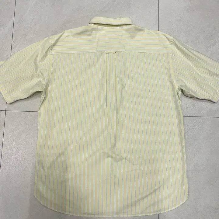 [BUNJANG] Uniqlo Striped Oxford Half-Neck Short-Sleeve Shirt (M) / [유니클로] 스트라이프 옥스포드 반팔 하프넥 셔츠 M