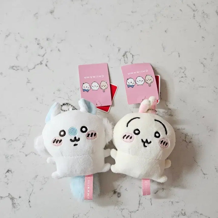 [BUNJANG] Cheekawa Bean Eye Mini Plush Set (Usagi, Momonga) / 먼작귀 치이카와 콩눈 미니 인형 2종세트 우사기, 모몽가