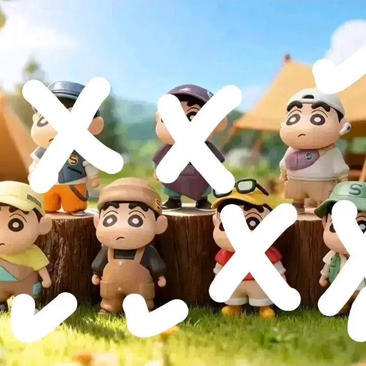 [BUNJANG] Crayon Shin-chan Camping Figure Set (4 Types) / 짱구는 못말려 캠핑 피규어 4종