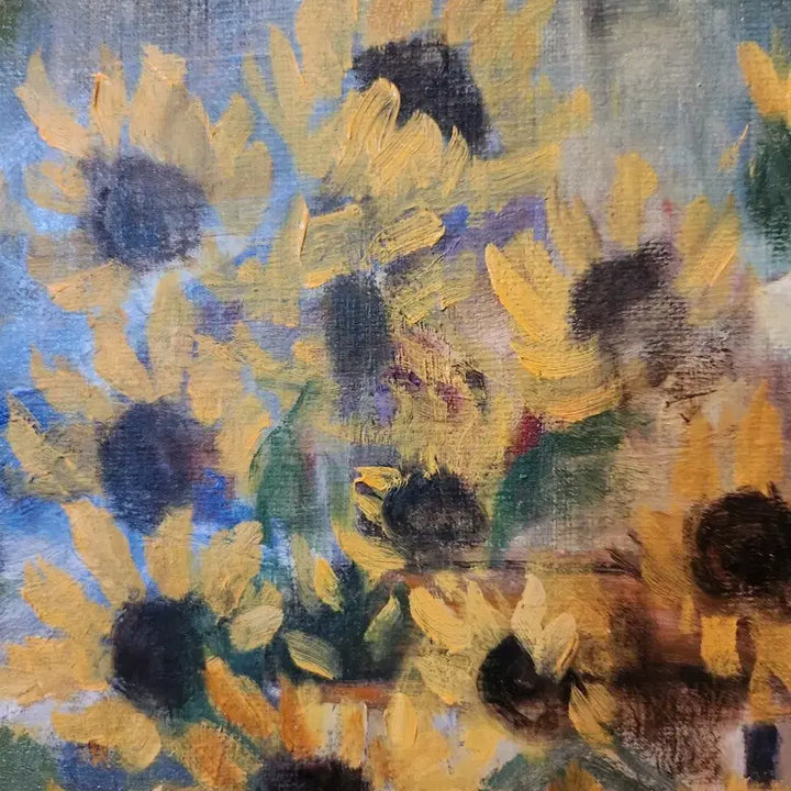 [BUNJANG] Kim Sun-yong Sunflower Oil Painting (6-Ho) / 햇살을 머금은 찬란한 빛, 김선용 작가의 해바라기 유화