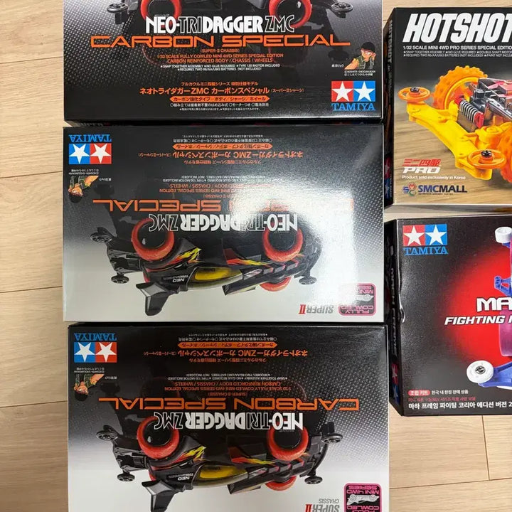 [BUNJANG] Tamiya Mini 4WD Neo Tri-Dagger ZMC Carbon Bundle (5 Types) / 타미야 미니카 네오 트라이다가 zmc 카본 포함 일괄 5종