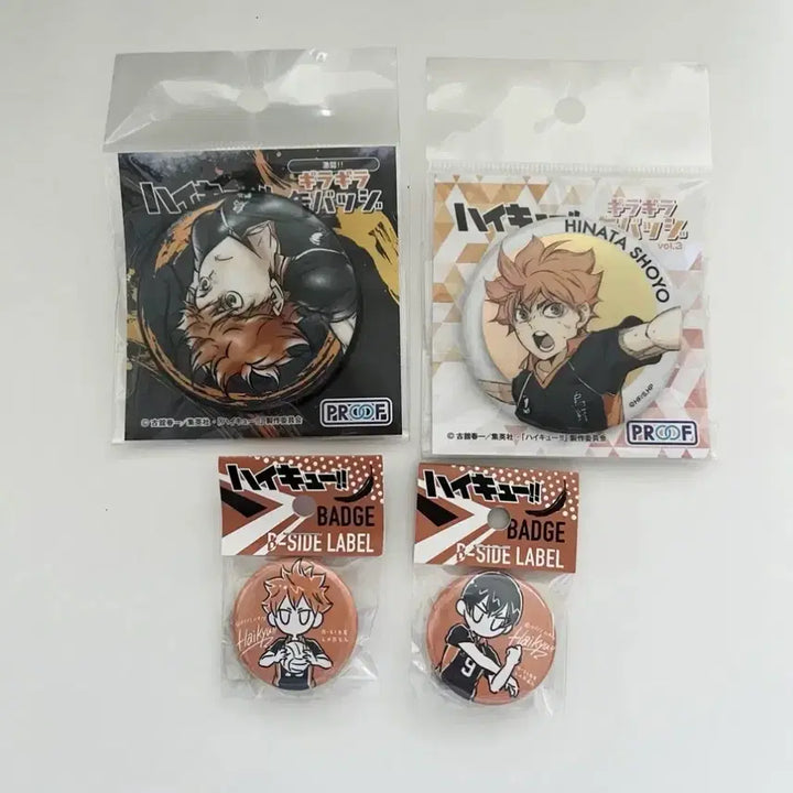 [BUNJANG] Haikyuu!! Hinata Kageyama Shoyo Can Badge Bundle Set / 하이큐 히나타 카게야마 쇼요 캔뱃지 일괄 비사이드