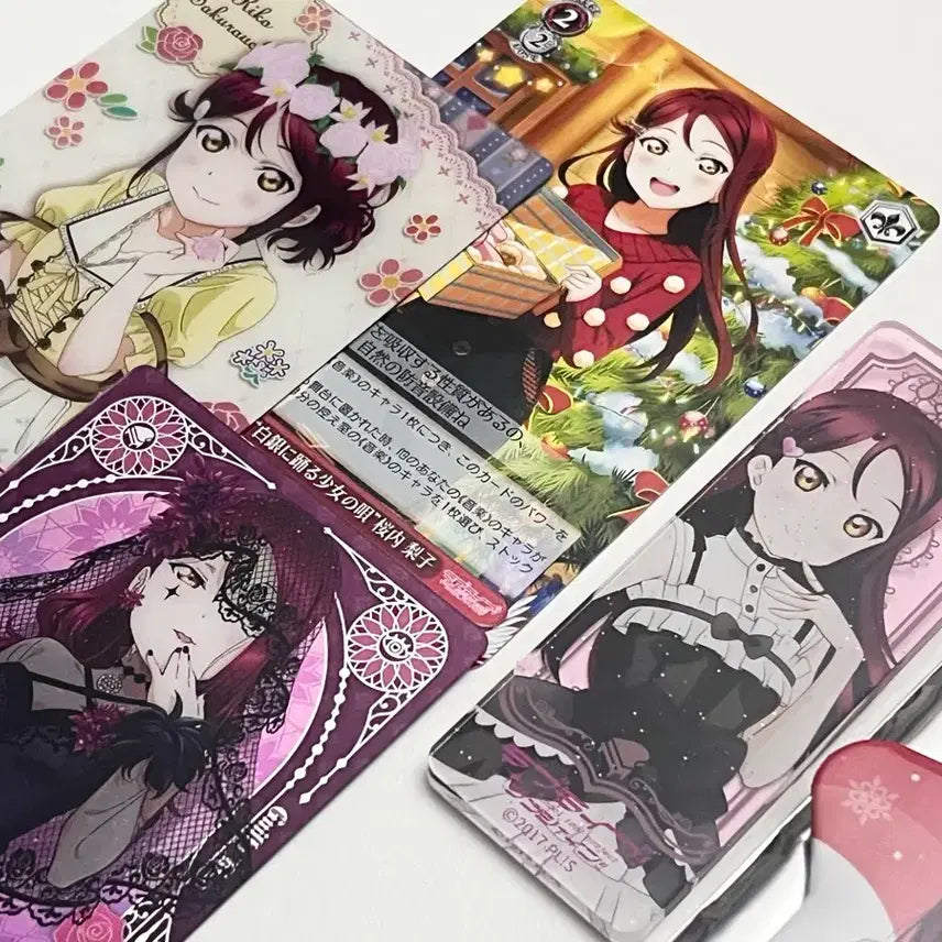[BUNJANG] Love Live! Sunshine!! Riko Sakurauchi Badge, Wafer Card, and Keychain Set / 러브라이브) 선샤인 사쿠라우치 리코 뱃지, 웨하스, 키링 세트