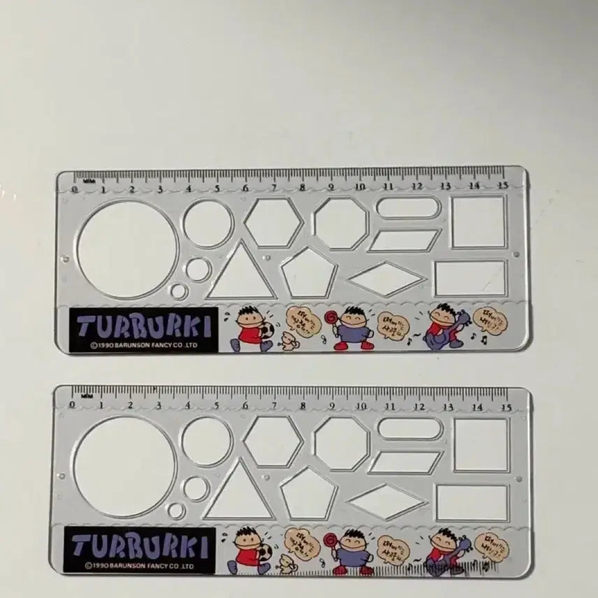 [BUNJANG] Vintage Math Ruler Set - Kkoma Ttorae, Bareunson, Tteobeogi, Geumdarae, Sinmeoru Designs / 고전문구 꼬마또래 바른손 떠버기  도형 자