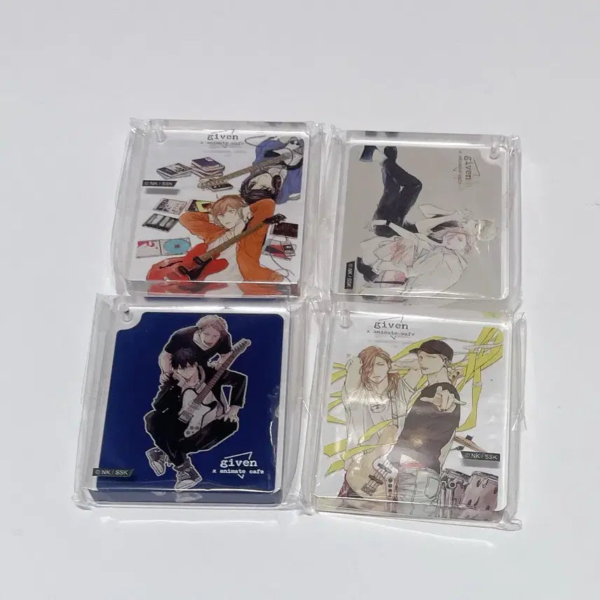 [BUNJANG] Given Animate Cafe Acrylic Collar Pins Bundle Set / 기븐 given 애니메이트카페 아크릴 코롯타 4개 일괄