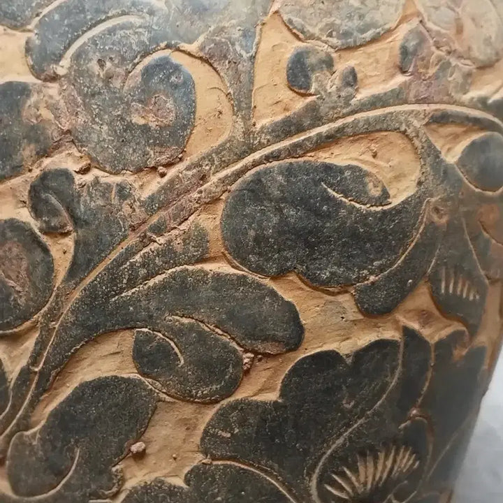 [BUNJANG] Uncertain Period Peony Decorated Black Glazed Meiping Vase / 연대 미상 목단문 흑유매병 판매자 추천 상품