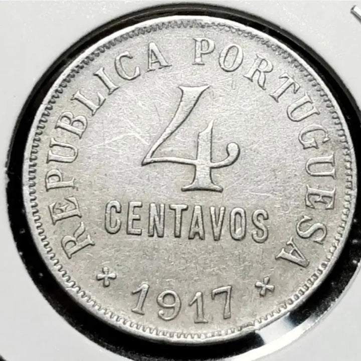 [BUNJANG] 1917 Portugal 4 Centavos Foreign Coin / 포르투칼 1917년 4센타보스.외국주화 주화 화폐 동전