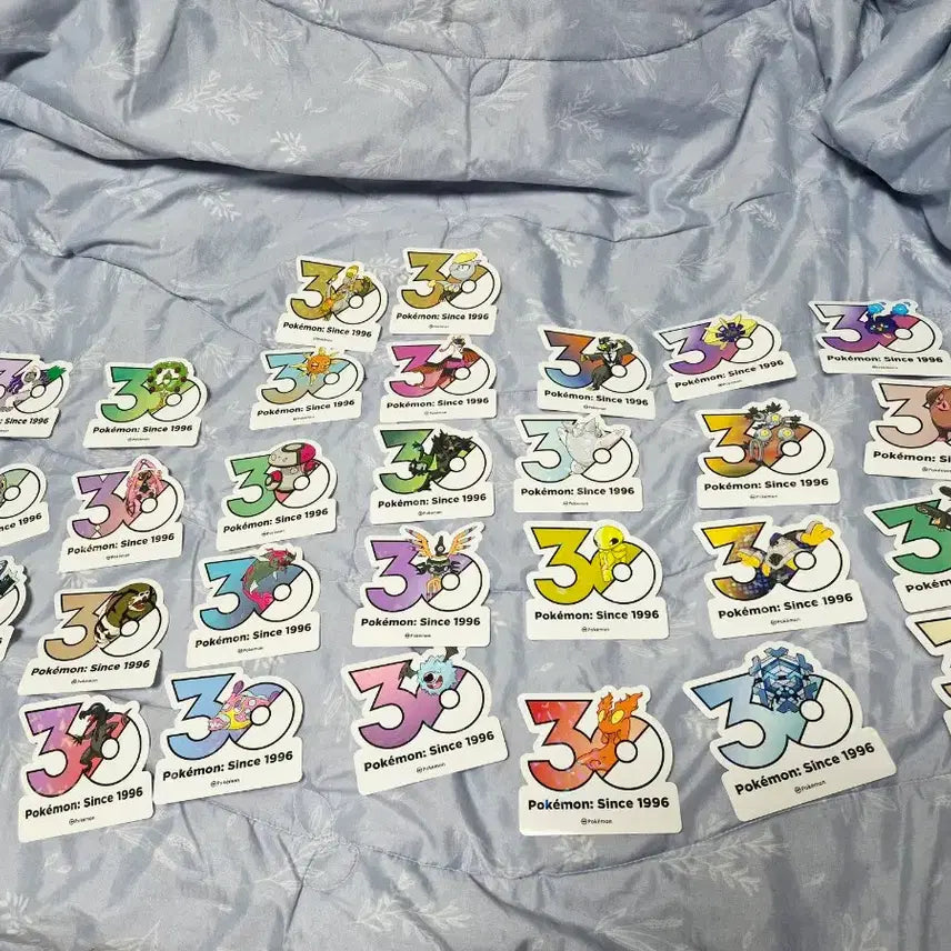 [BUNJANG] Pokemon 30th Anniversary Sticker Bundle Set / 포켓몬 30주년 스티커 일괄로 싸게 팝니다