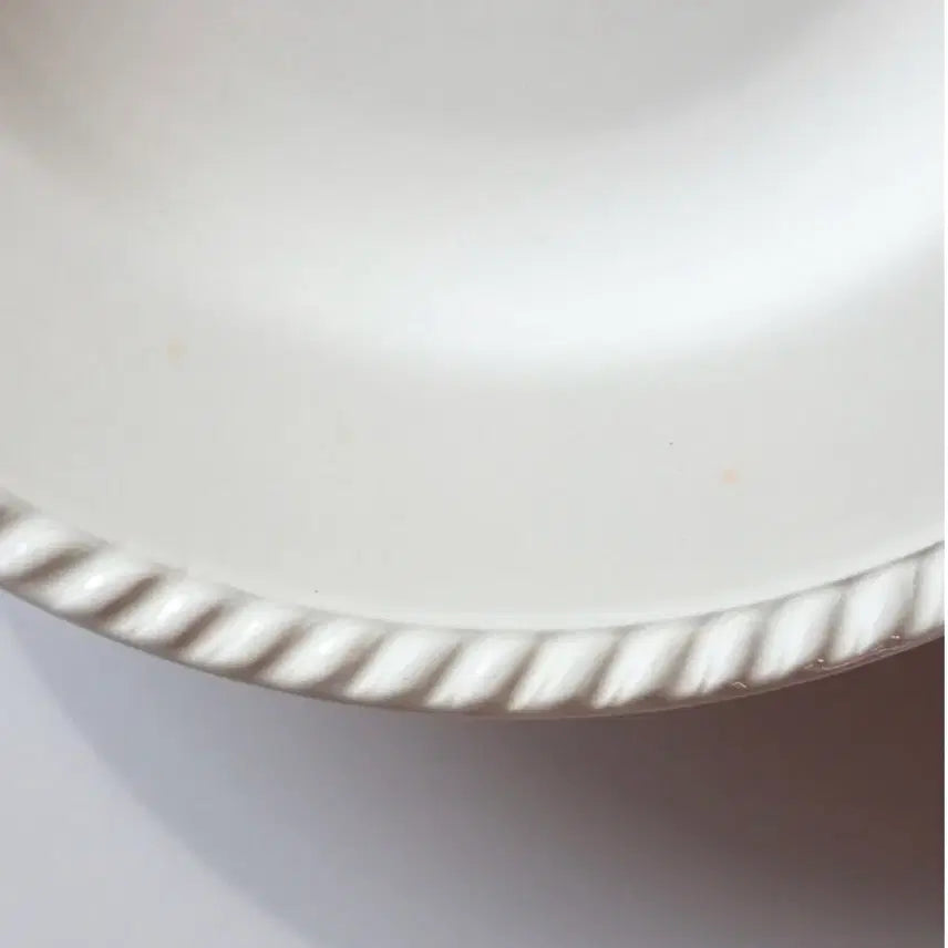 [BUNJANG] French Antique Rope Rim Soup Dish / 프랑스엔틱 화이트접시