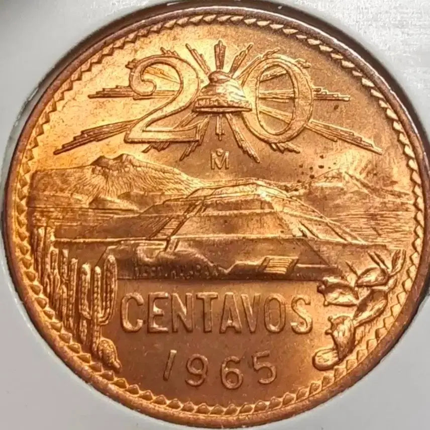 [BUNJANG] Mexico 1965 20 Centavos Large Unused Coin / 멕시코 미사용 1965년 20센타보스 대형주화.주화 동전 화폐 외국주화