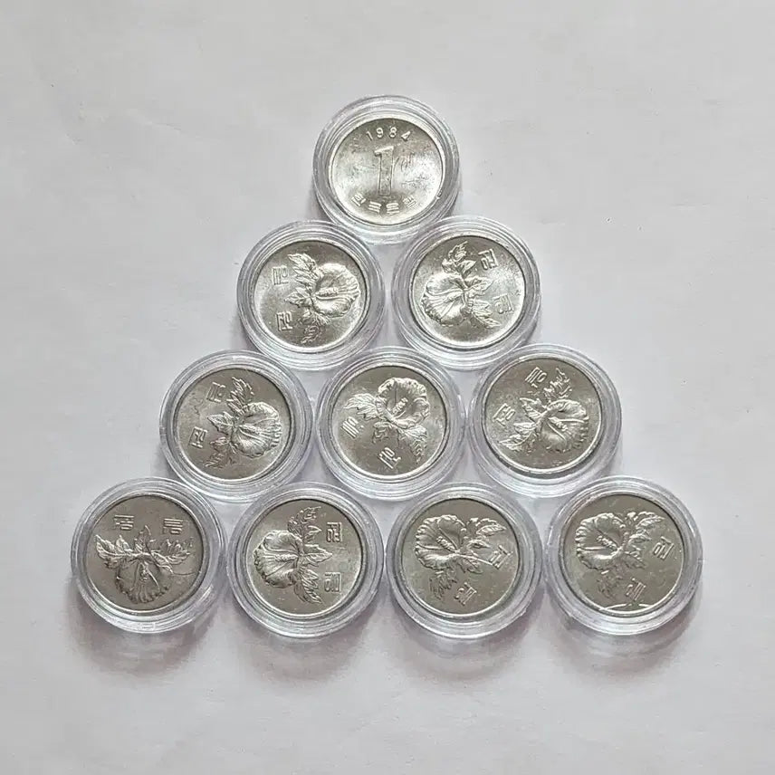 [BUNJANG] 1984 10 Won Coin Bundle Set / (특년도)1984년 1원 주화               10개 일괄