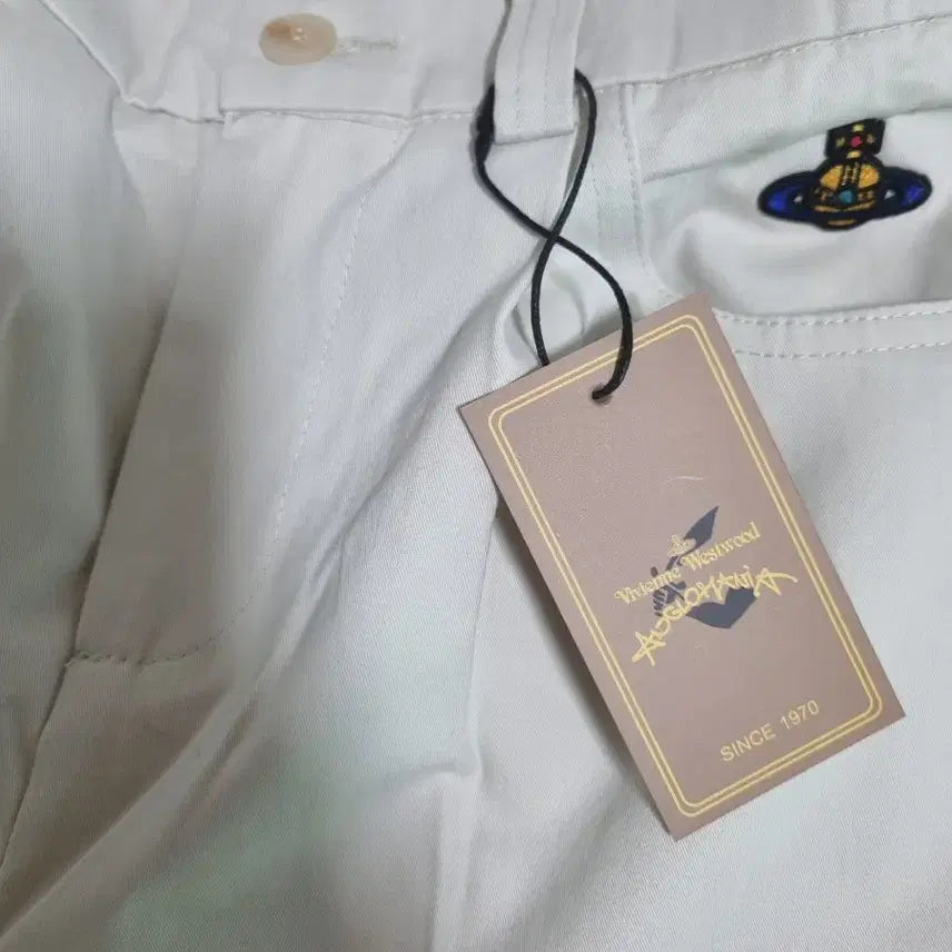 [BUNJANG] Vivienne Westwood A-Line Banding Shorts Beige M New / 비비안 웨스트우드 A라인 밴딩 4부 반바지 M 새상품