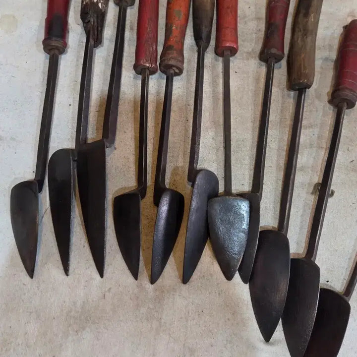 [BUNJANG] Vintage Cast Iron Soldering Irons (Set of 11) / 민속품 / 옛날 무쇠 인두 11점