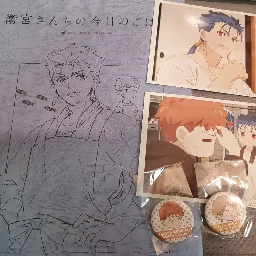 [BUNJANG] Emiya-san Chi no Kyou no Gohan Postcard &amp; Notebook Set / 쿠훌린 랜서 포스트카드 노트 에미야 가의 오늘의 식사