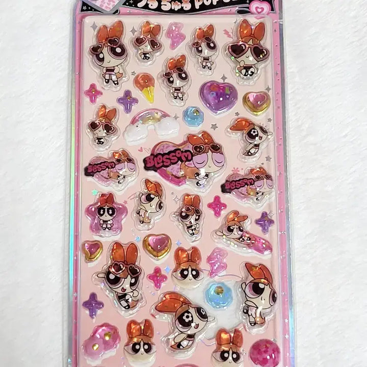 [BUNJANG] Powerpuff Girls Uruchuru Pop Seal Sticker Bundle Set / 파워퍼프걸 우루츄루 팝씰 스티커 봉봉드롭 블로섬 블라썸 버블 버터컵