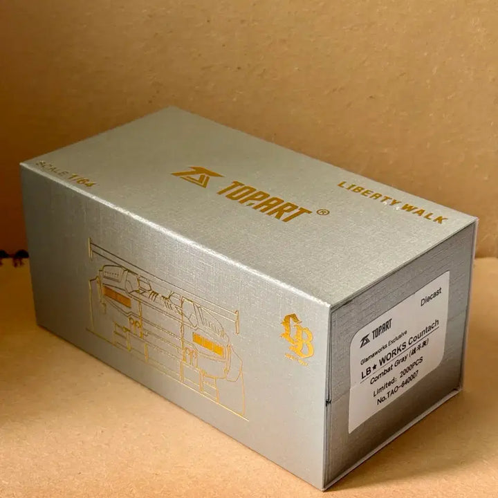 [BUNJANG] TOPART LB WORKS Countach 1/64 Scale Diecast Model - Combat Gray (Limited Edition) / 미개봉 TOPART LB WORKS Countach 1/64 미니지티