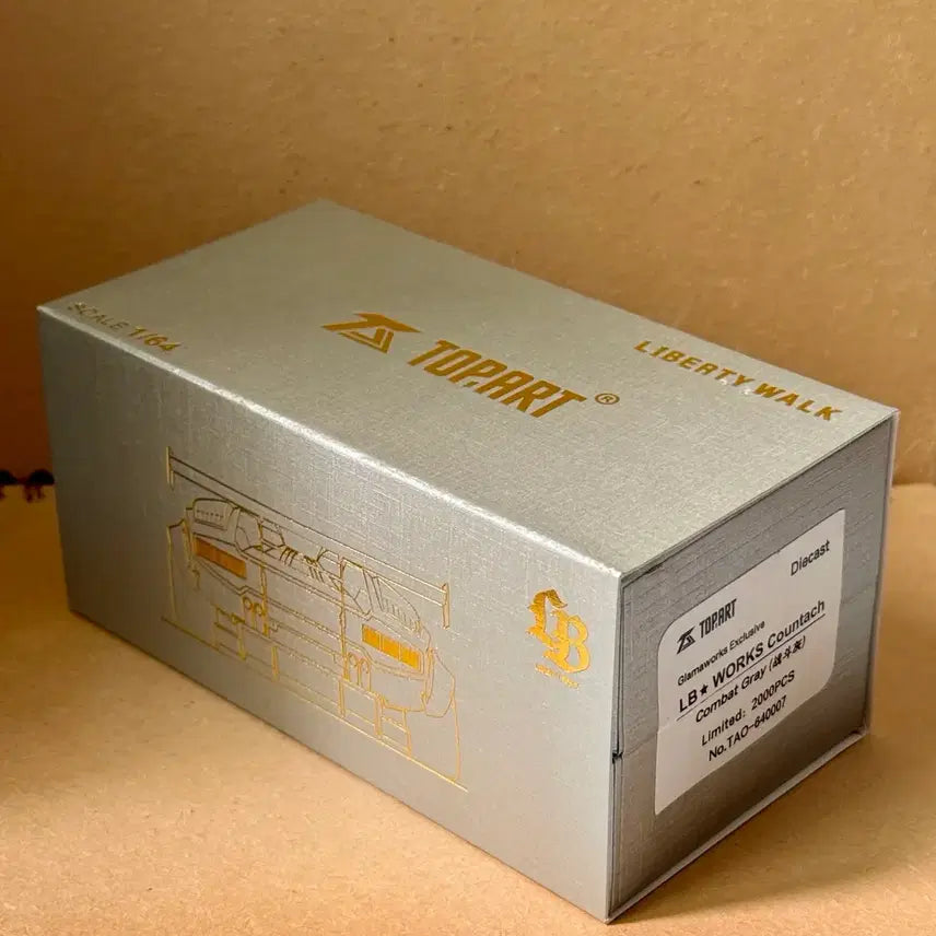 [BUNJANG] TOPART LB WORKS Countach 1/64 Scale Diecast Model - Combat Gray (Limited Edition) / 미개봉 TOPART LB WORKS Countach 1/64 미니지티