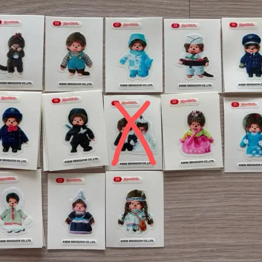 [BUNJANG] Monchhichi Fruit Jelly Ttibs-seal Sticker / 몬치치 과일젤리 띠부씰 판매