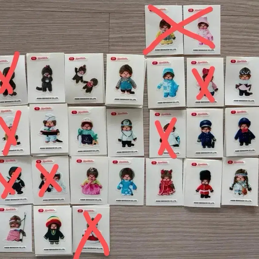 [BUNJANG] Monchhichi Fruit Jelly Ttibs-seal Sticker / 몬치치 과일젤리 띠부씰 판매