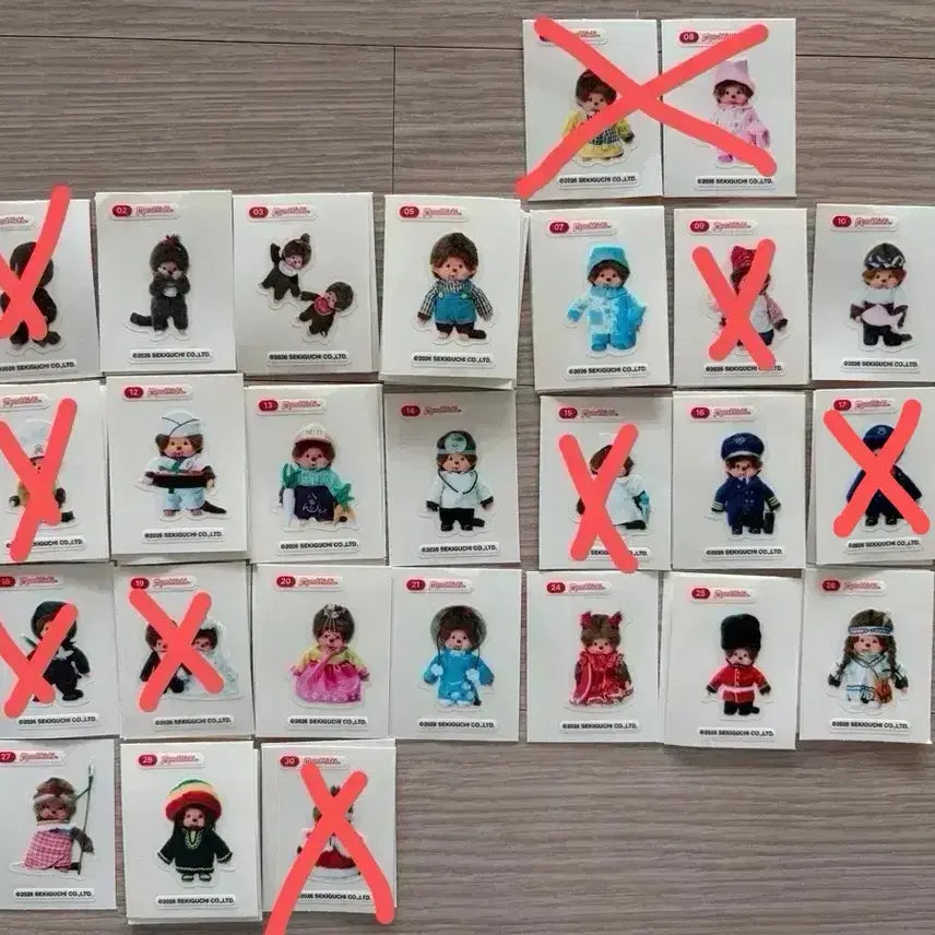 [BUNJANG] Monchhichi Fruit Jelly Ttibs-seal Sticker / 몬치치 과일젤리 띠부씰 판매