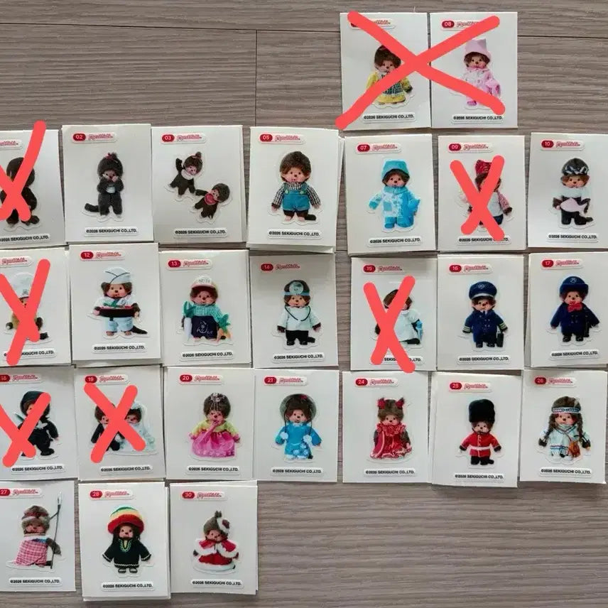 [BUNJANG] Monchhichi Fruit Jelly Ttibs-seal Sticker / 몬치치 과일젤리 띠부씰 판매
