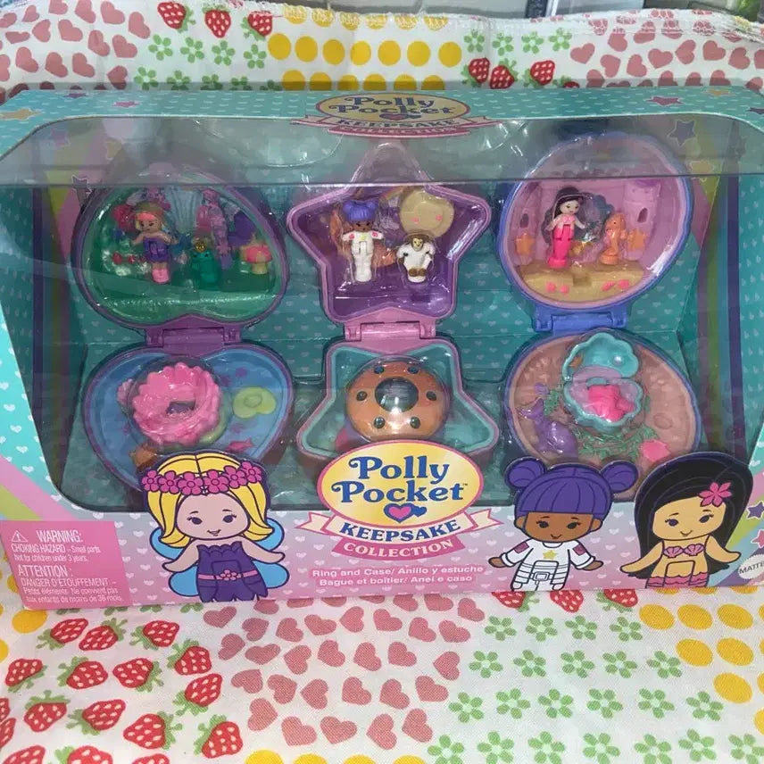 [BUNJANG] Polly Pocket Keepsake Ring Case Set of 3 (Sealed) / 폴리포켓 킵세이크 링 케이스 3종세트 미개봉 판매