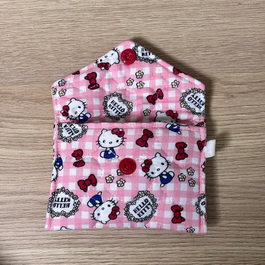 [BUNJANG] Hello Kitty Handmade Snap Card Holder / 헬로키티 핸드메이드 똑딱이 카드지갑