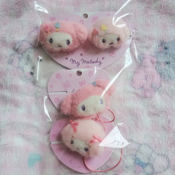 [BUNJANG] Sanrio My Melody &amp; My Sweet Piano Hairpin Hair Tie / 산리오 마이멜로디 마이스위트피아노 헤어핀 머리끈 머리핀 인형