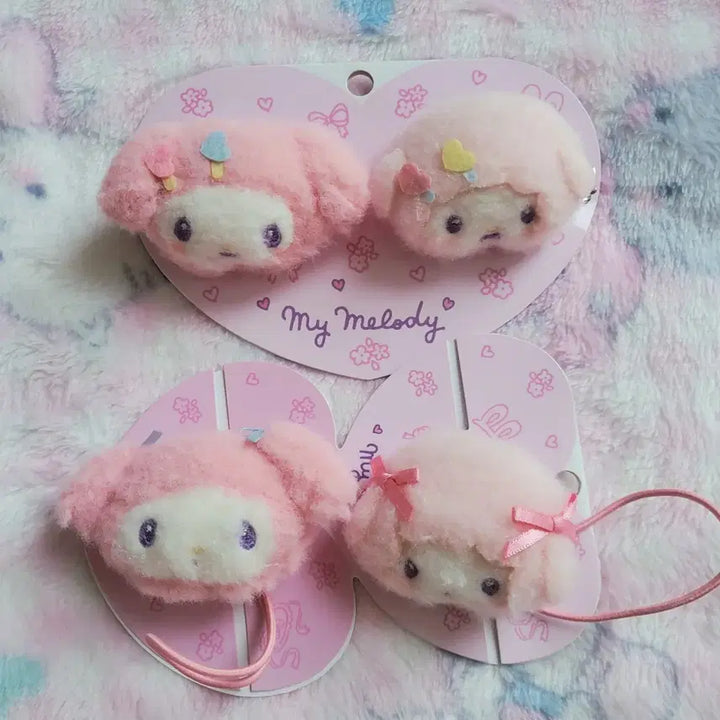 [BUNJANG] Sanrio My Melody &amp; My Sweet Piano Hairpin Hair Tie / 산리오 마이멜로디 마이스위트피아노 헤어핀 머리끈 머리핀 인형