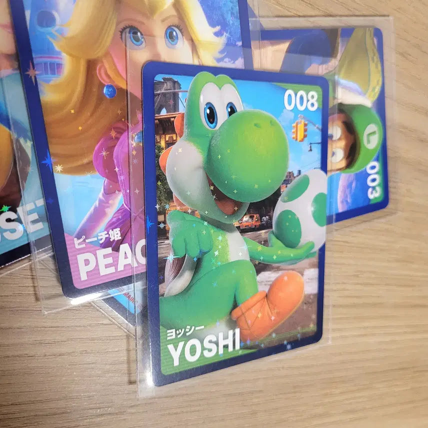 [BUNJANG] Super Mario Galaxy Hologram Photocard Set (Yoshi, Luigi, Peach, Rosalina) / 슈퍼마리오 갤럭시 홀로그램 포카/요시/루이지/피치/로젤리나