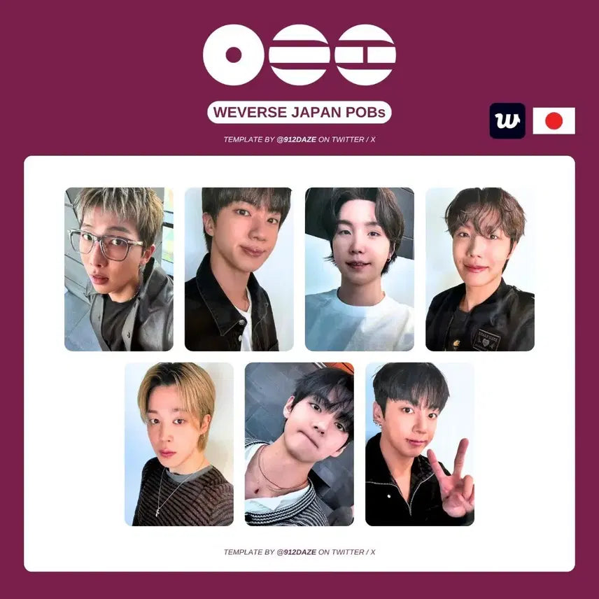 [BUNJANG] BTS Weverse Japan POB Photocard Bundle Set / 방탄소년단 위버스 재팬 POB 포토카드 일괄