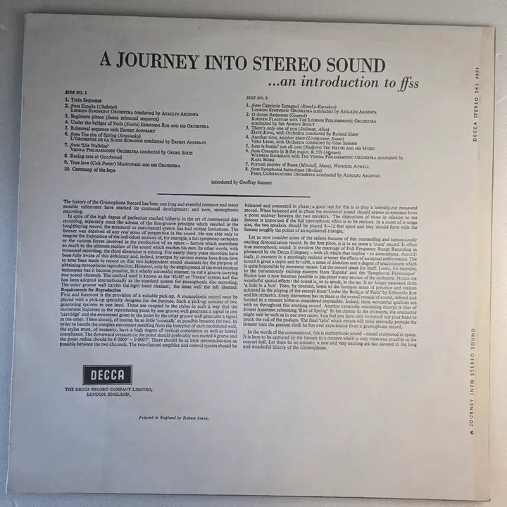 [BUNJANG] Decca LP-A Journey Into Stereo Sound (WB, ED1, 1958) / 데카 테스트 LP-A Journey Into Stereo (WB,ed1)