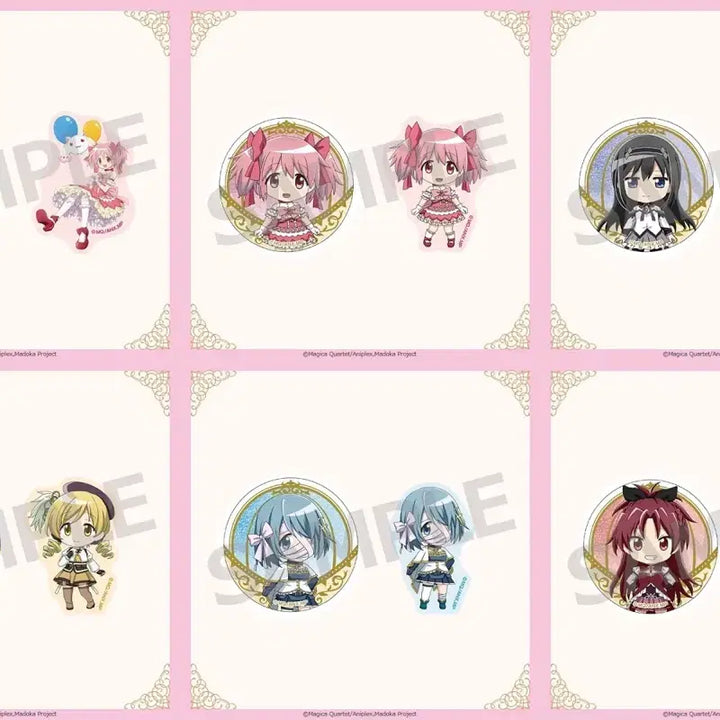[BUNJANG] Puella Magi Madoka Magica E-Prize Can Badge and Sticker Set / &