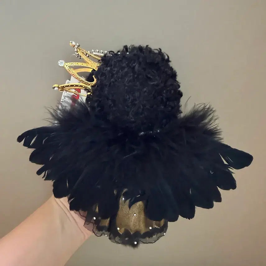 [BUNJANG] Custom Angel Crown Fuzzy Monchhichi Doll / 천사 왕관 커스텀 뽀글이 몬치치 인형