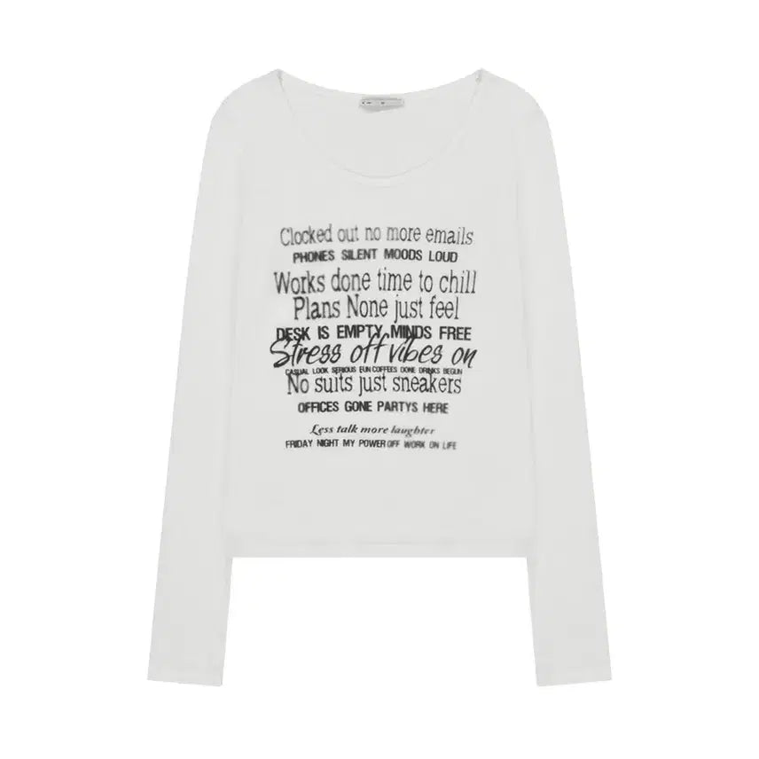[BUNJANG] Bohemian Seoul Smudged Lettering Long Sleeve T-Shirt Ivory / 보헤미안서울 보헴서 SMUDGED LETTERING T, IVORY