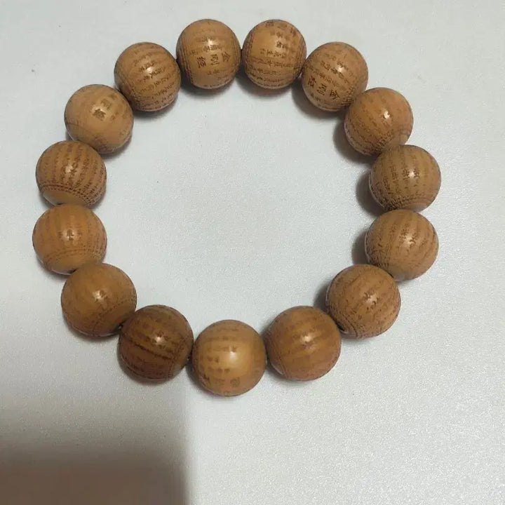 [BUNJANG] 15mm Yakgumo Wood Diamond Sutra Prayer Beads Bracelet / 육도목 금강반야경 염주 팔찌 15mm